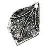 Pendant/Charm, Zinc Alloy Jewelry Findings, Lead-free, Leaf 15x21mm, Sold by Bag