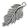Pendant/Charm, Zinc Alloy Jewelry Findings, Lead-free, Leaf 15x29mm, Sold by Bag