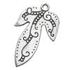 Pendant/Charm, Zinc Alloy Jewelry Findings, Lead-free, Leaf 17x29mm, Sold by Bag
