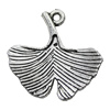 Pendant/Charm, Zinc Alloy Jewelry Findings, Lead-free, Leaf 25x25mm, Sold by Bag