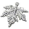 Pendant/Charm, Zinc Alloy Jewelry Findings, Lead-free, Leaf 26x26mm, Sold by Bag