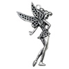 Pendant/Charm, Zinc Alloy Jewelry Findings, Lead-free, Angel 44x40mm, Sold by Bag