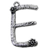 Pendant/Charm, Zinc Alloy Jewelry Findings, Lead-free, Letter 33x25mm, Sold by Bag