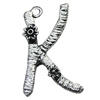 Pendant/Charm, Zinc Alloy Jewelry Findings, Lead-free, Letter 33x25mm, Sold by Bag