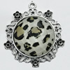 Zinc Alloy Pendant settings without cameos, Lead-free, Interior diameter:31mm, Sold by PC
