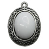 Zinc Alloy Pendant settings without cameos, Lead-free, Interior diameter:15x21mm, Sold by PC