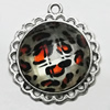 Zinc Alloy Pendant settings without cameos, Lead-free, Interior diameter:20mm, Sold by PC
