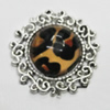 Zinc Alloy Pendant settings without cameos, Lead-free, Interior diameter:14mm, Sold by PC