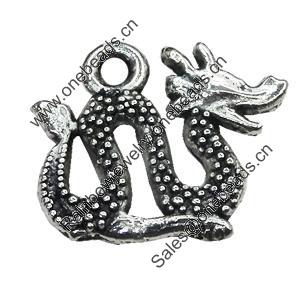 Pendant/Charm, Zinc Alloy Jewelry Findings, Lead-free, Animal 17x14mm, Sold by Bag