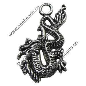 Pendant/Charm, Zinc Alloy Jewelry Findings, Lead-free, Animal 16x24mm, Sold by Bag