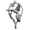 Pendant/Charm, Zinc Alloy Jewelry Findings, Lead-free, Animal 20x31mm, Sold by Bag