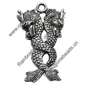 Pendant/Charm, Zinc Alloy Jewelry Findings, Lead-free, Animal 20x32mm, Sold by Bag