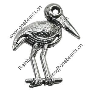 Pendant/Charm, Zinc Alloy Jewelry Findings, Lead-free, Animal 18x23mm, Sold by Bag