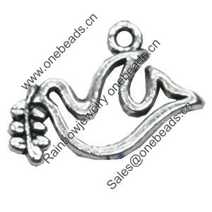 Pendant/Charm, Zinc Alloy Jewelry Findings, Lead-free, Animal 20x14mm, Sold by Bag