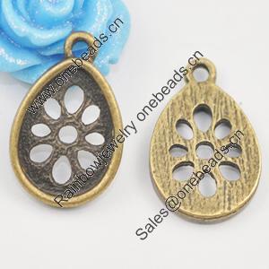 Zinc Alloy Pendant settings, Lead-free, 19x12mm Interior diameter:10x14mm, Sold by Bag