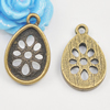 Zinc Alloy Pendant settings, Lead-free, 19x12mm Interior diameter:10x14mm, Sold by Bag