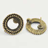 Earring settings, Zinc Alloy Jewelry Findings Lead-free, 15x15mm inner diameter:10x10mm, Sold by Bag
