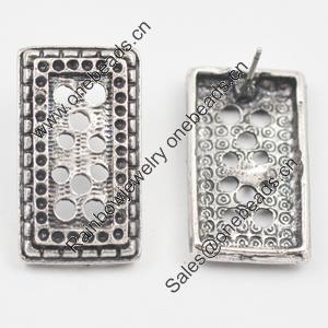 Earrings, Zinc Alloy Jewelry Findings Lead-free, 27x15mm, Sold by Bag