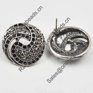 Earrings, Zinc Alloy Jewelry Findings Lead-free, 23x23mm, Sold by Bag