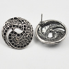 Earrings, Zinc Alloy Jewelry Findings Lead-free, 23x23mm, Sold by Bag
