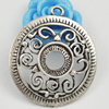 Zinc Alloy Pendant settings, Lead-free, 32x28mm Interior diameter:8mm, Sold by Bag