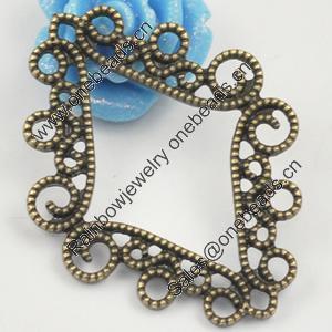 Connector, zinc alloy jewelry findings, Lead-free, 39x29mm, Sold by bag