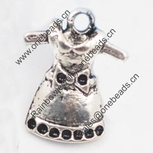 Pendant/Charm, Zinc Alloy Jewelry Findings, Lead-free, 17x13mm, Sold by Bag