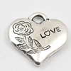 Pendant/Charm, Zinc Alloy Jewelry Findings, Lead-free, 23x23mm, Sold by Bag