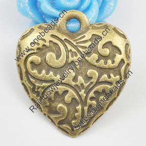 Pendant/Charm, Zinc Alloy Jewelry Findings, Lead-free, 24x21mm, Sold by Bag