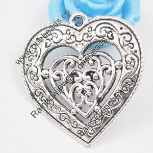 Pendant/Charm, Zinc Alloy Jewelry Findings, Lead-free, 28x26mm, Sold by Bag