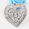Pendant/Charm, Zinc Alloy Jewelry Findings, Lead-free, 28x26mm, Sold by Bag
