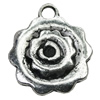 Pendant/Charm, Zinc Alloy Jewelry Findings, Lead-free, Flower 17mm, Sold by Bag