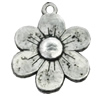 Pendant/Charm, Zinc Alloy Jewelry Findings, Lead-free, Flower 17mm, Sold by Bag