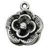 Pendant/Charm, Zinc Alloy Jewelry Findings, Lead-free, Flower 17mm, Sold by Bag