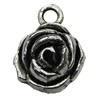 Pendant/Charm, Zinc Alloy Jewelry Findings, Lead-free, Flower 16mm, Sold by Bag