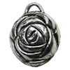 Pendant/Charm, Zinc Alloy Jewelry Findings, Lead-free, Flower 16x18mm, Sold by Bag