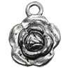 Pendant/Charm, Zinc Alloy Jewelry Findings, Lead-free, Flower 17x19mm, Sold by Bag