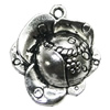Pendant/Charm, Zinc Alloy Jewelry Findings, Lead-free, Flower 20x21mm, Sold by Bag