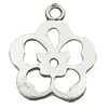 Pendant/Charm, Zinc Alloy Jewelry Findings, Lead-free, Flower 18mm, Sold by Bag