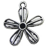 Pendant/Charm, Zinc Alloy Jewelry Findings, Lead-free, Flower 20mm, Sold by Bag