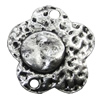 Pendant/Charm, Zinc Alloy Jewelry Findings, Lead-free, Flower 19x21mm, Sold by Bag