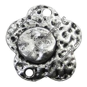 Pendant/Charm, Zinc Alloy Jewelry Findings, Lead-free, Flower 19x21mm, Sold by Bag