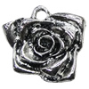 Pendant/Charm, Zinc Alloy Jewelry Findings, Lead-free, Flower 20x21mm, Sold by Bag
