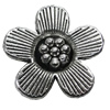 Pendant/Charm, Zinc Alloy Jewelry Findings, Lead-free, Flower 21mm, Sold by Bag