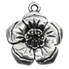 Pendant/Charm, Zinc Alloy Jewelry Findings, Lead-free, Flower 21mm, Sold by Bag