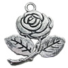 Pendant/Charm, Zinc Alloy Jewelry Findings, Lead-free, Flower 24x26mm, Sold by Bag