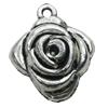 Pendant/Charm, Zinc Alloy Jewelry Findings, Lead-free, Flower 21x26mm, Sold by Bag