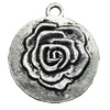 Pendant/Charm, Zinc Alloy Jewelry Findings, Lead-free, Flower 22mm, Sold by Bag