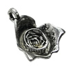 Pendant/Charm, Zinc Alloy Jewelry Findings, Lead-free, Flower 22x23mm, Sold by Bag