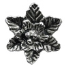 Pendant/Charm, Zinc Alloy Jewelry Findings, Lead-free, Flower 27mm, Sold by Bag